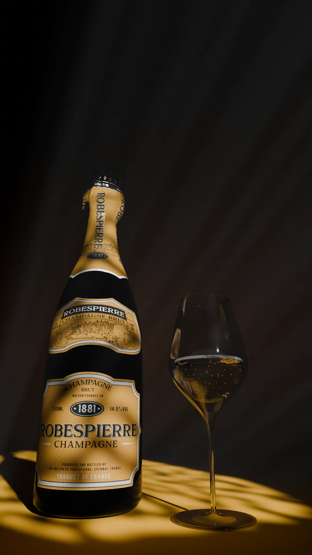 Champagne Robespierre — With its flute