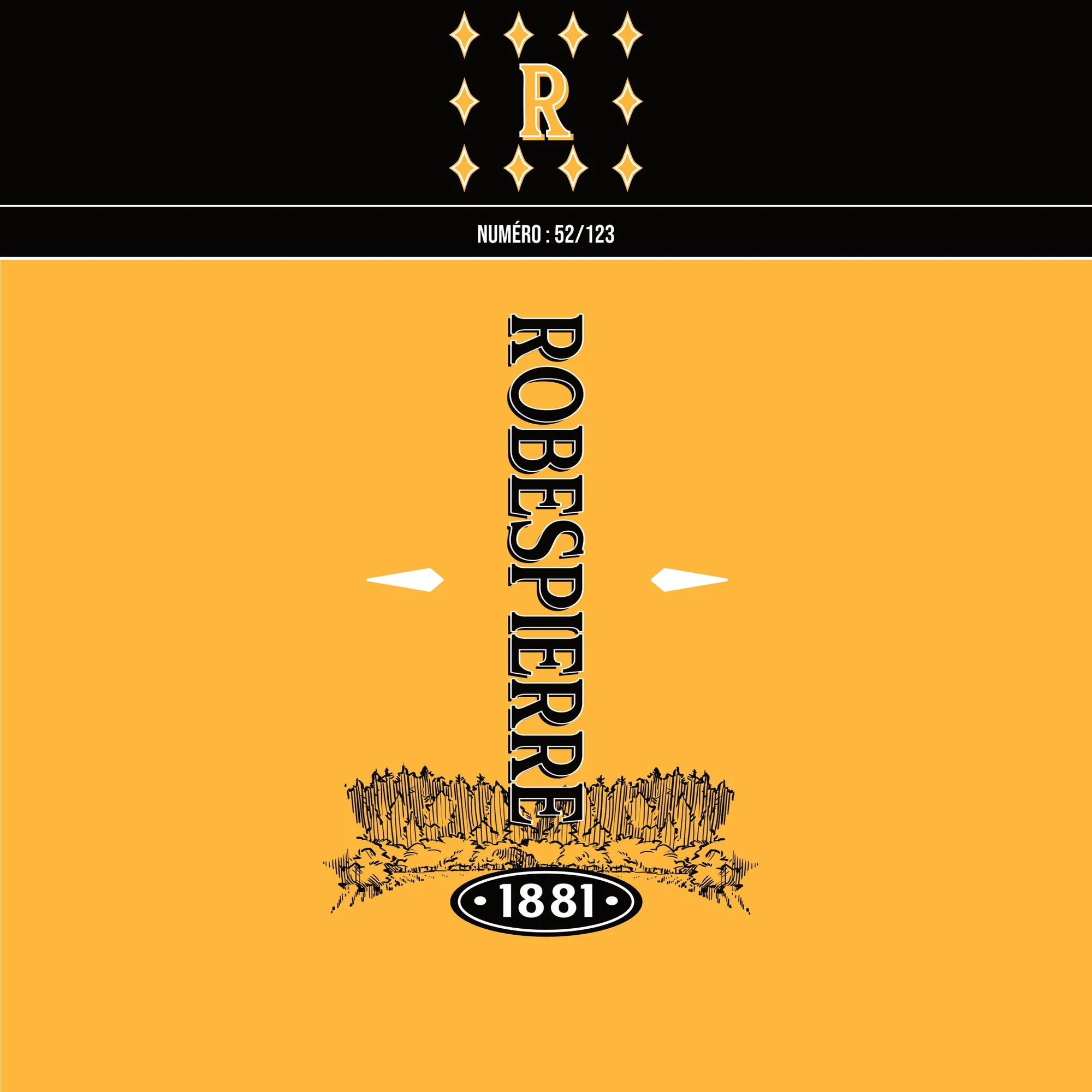Champagne Robespierre — The label, flat