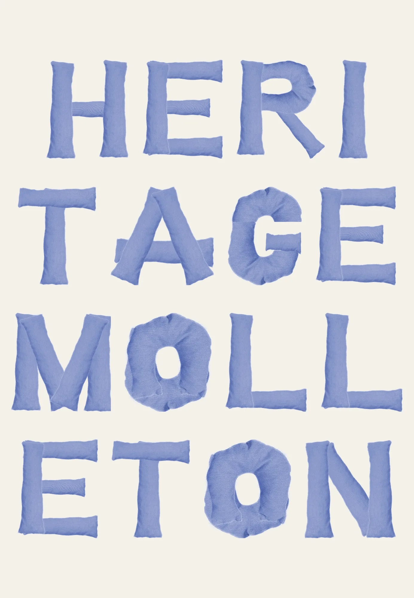 Héritage Molleton — Héritage Molleton, set with the cushion letters of the alphabet