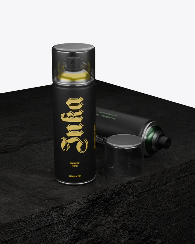Inka — Visual identity and wrap for an invented spray-paint brand