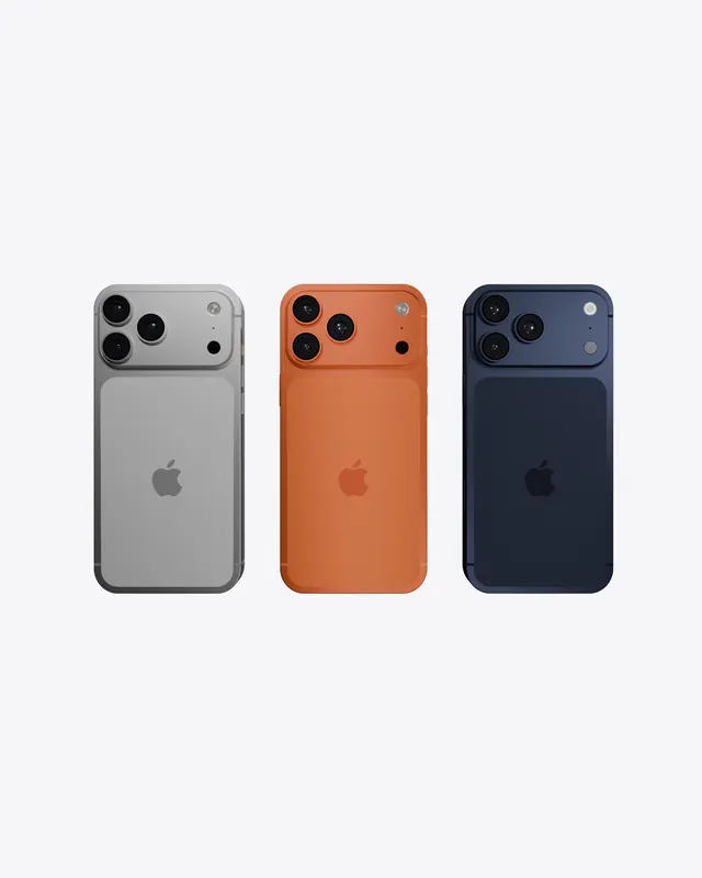 iPhone 17 Pro — The iPhone 17 Pro modelled as close to the real thing as possible, in three colours