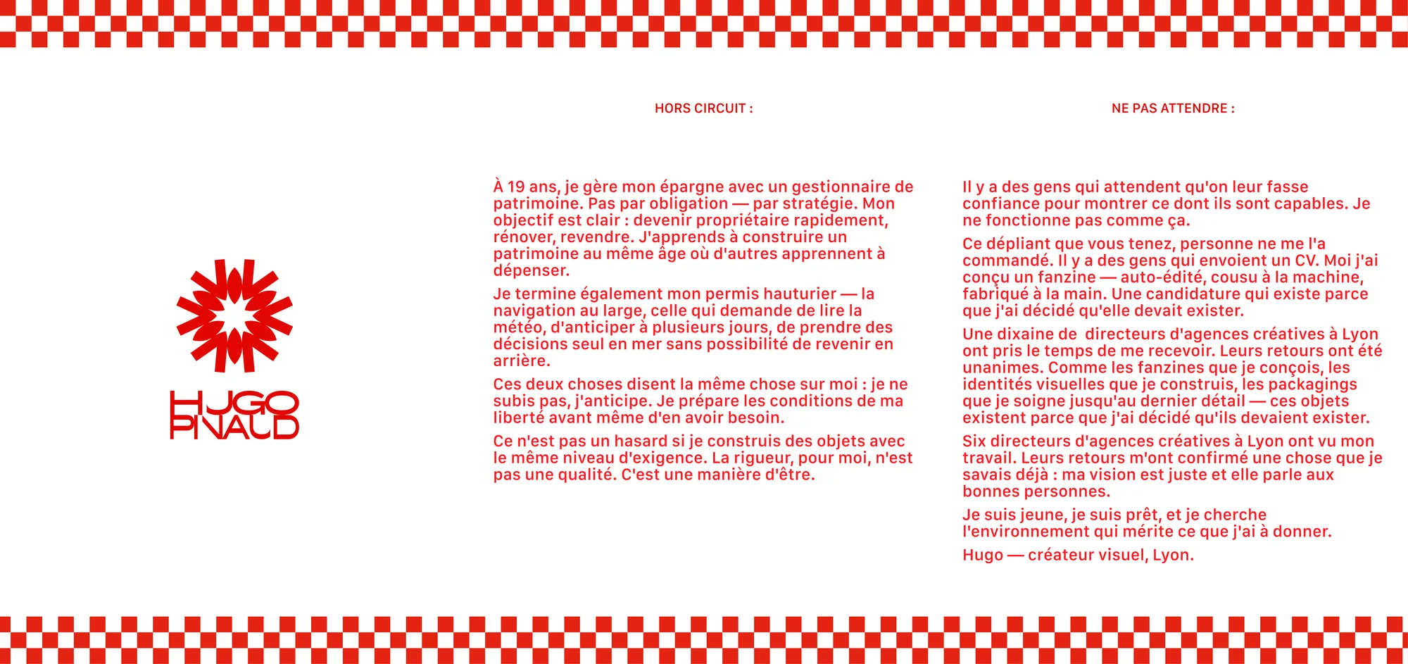 La course de l'emploi — Hors circuit / Ne pas attendre