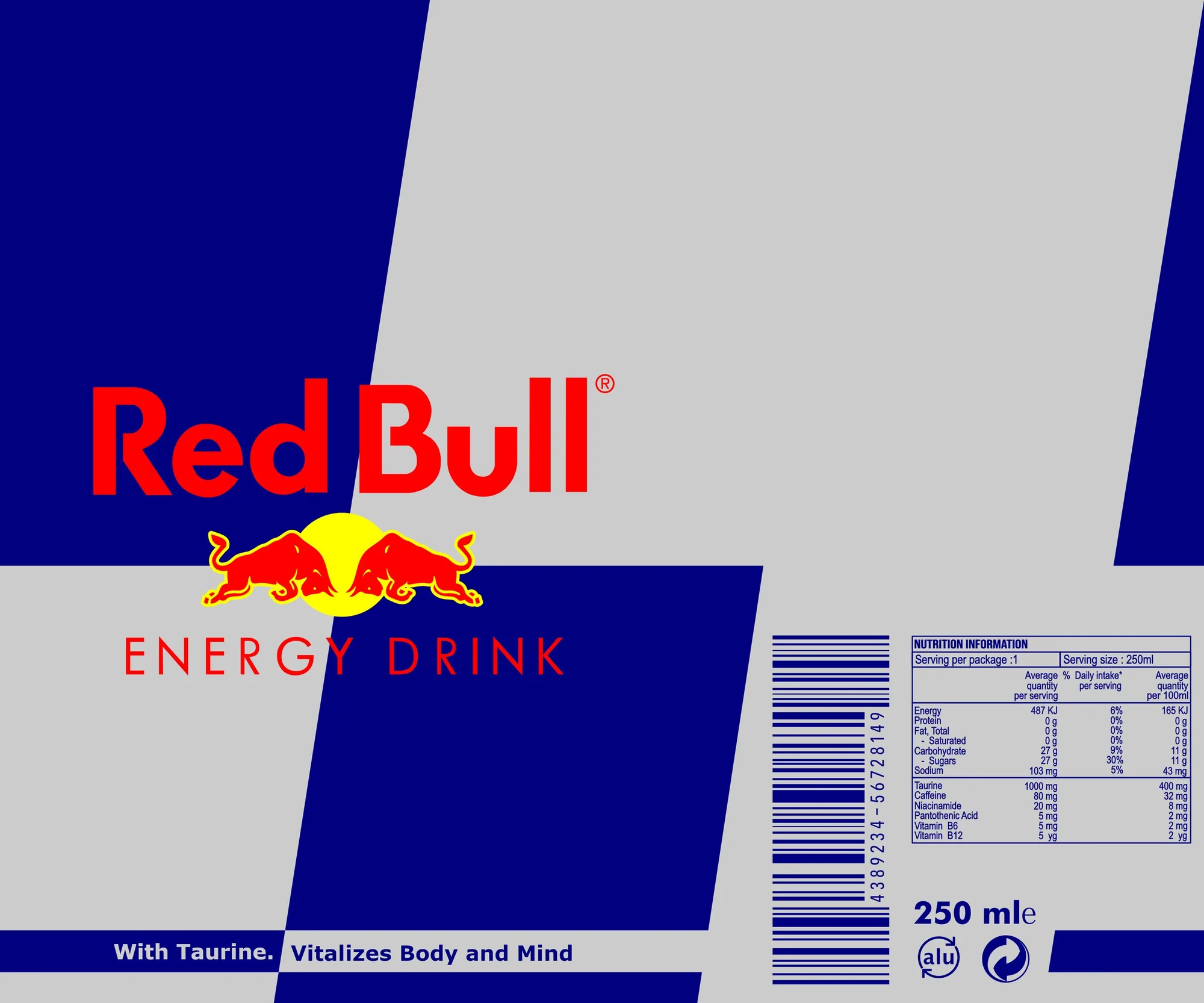 Red Bull — Le wrap à plat