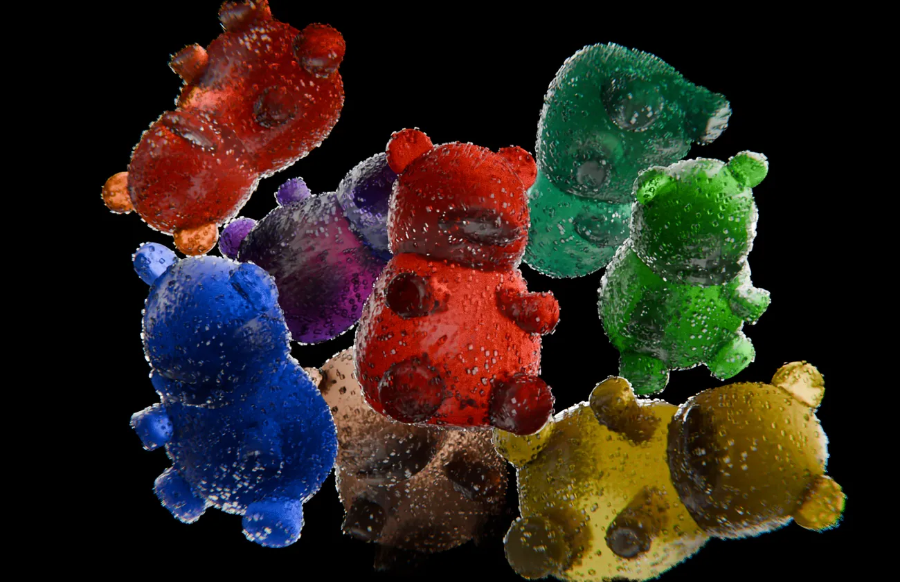 Bonbons — 3D modelling of gummy sweets
